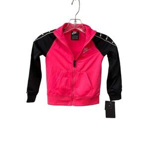 NEW Nike Hot Pink Jacket Full Zip Athletic Fleece Lining Girls Size 4 XS